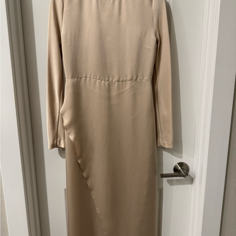 Zara Cream Long Sleeve Dress